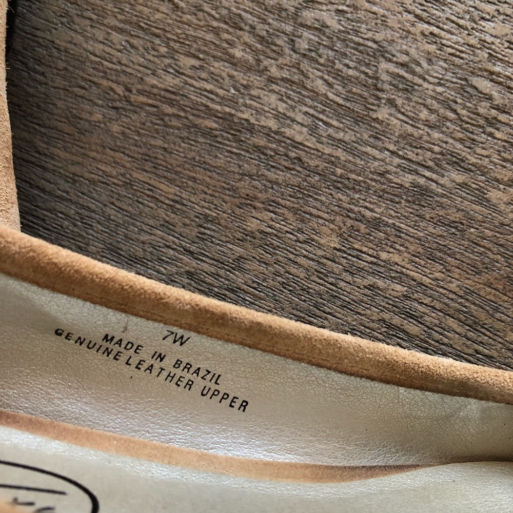 TALBOTS Suede Tan Shoes Flats Loafers 7W - Picture 4 of 9